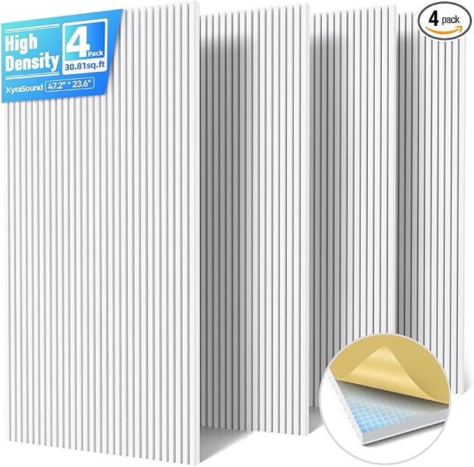 4 Pack Large Acoustic Panels Sound Absorbing by Unknown