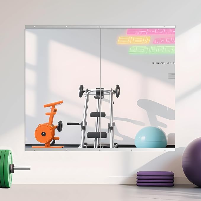 Ruomeng Home Gym Mirror, Large Frameless Body Mirror Tempered Glass - Image 8