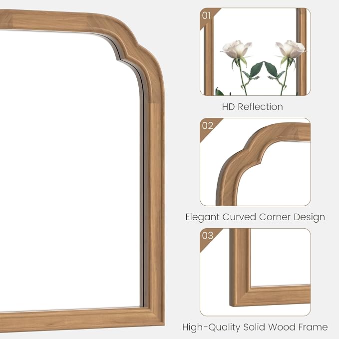 WallBeyond Wood Frame Wall Mirror Decor - Image 4