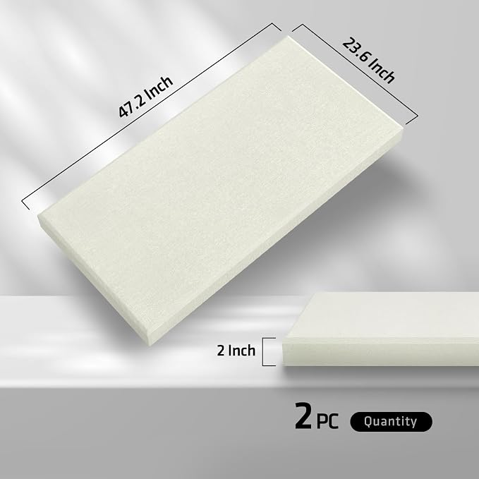 UMIACOUSTICS 2 PCS Acoustic Panel, 47.2" x 23.6" x 2" Fiberglass Sound Proof - Image 2