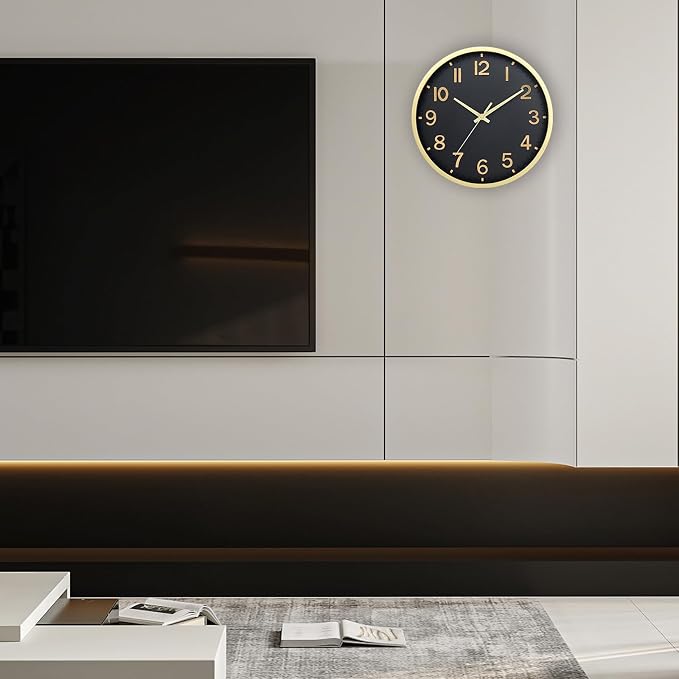 Wall Clocks Battery Operated 10 inch Modern Wall Clock, Silent Non Ticking Wall - Image 7