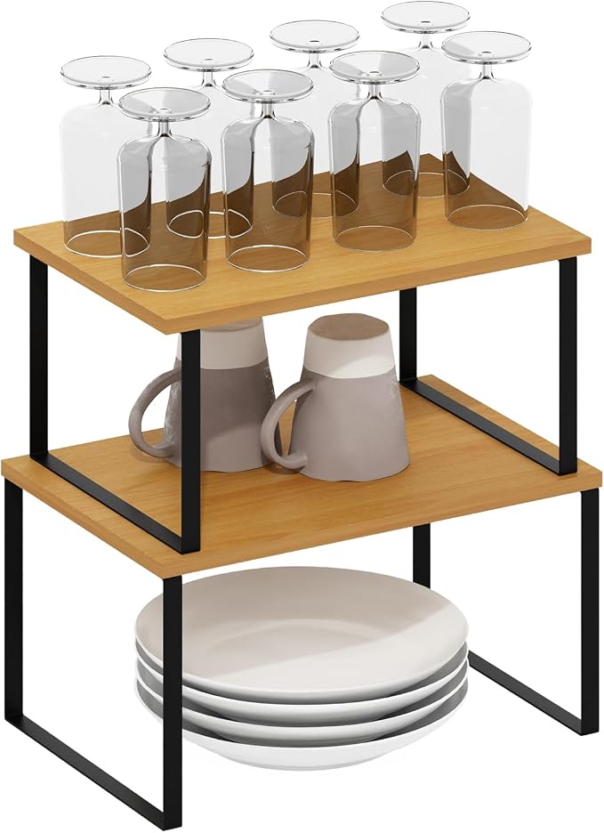 Furinno RAVEL Kitchen Countertop Organizer Set of 2, Counter Shelves, Kitchen by Furinno-FitsYourSpaceFitsYourBudget