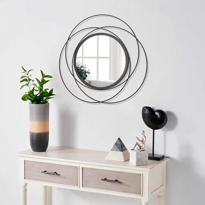 Mirrors Wall Decor Iron Frame Round Art Wall Mirrors Home Decoration Hanging - Image 5