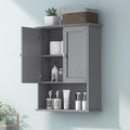 VANIRROR Grey Wall Mounted Bathroom Cabinet 24x30 Inch Wooden Over Toilet by VANIRROR