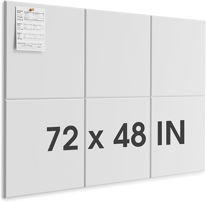 MaxGear Extra Large Cork Board for Wall 72" x 48", 6 Pack Felt Wall Tiles by MaxGear