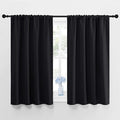 NICETOWN Black Blackout Curtains and Drapes 48 inches Long, Privacy RV Draperies by NICETOWN