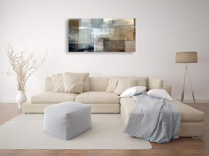 Baisuart Canvas Prints Abstract Wall Art Print Paintings Grey and Brown - Image 3