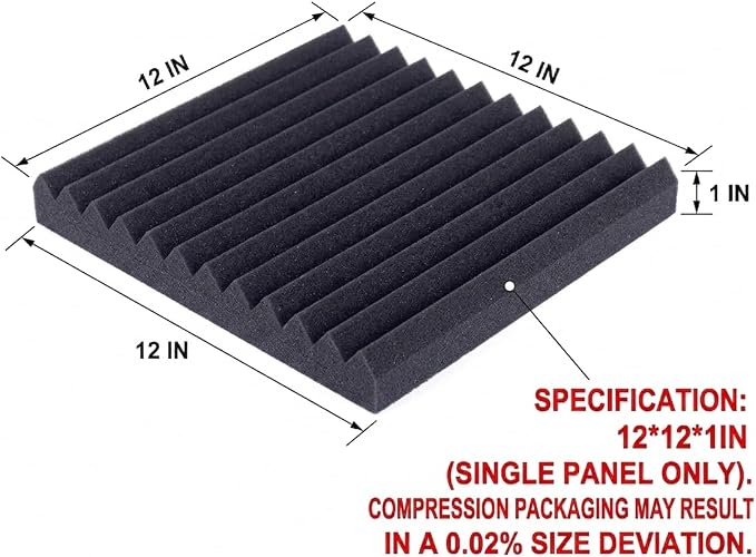 96 Pack Allxinlog Absorb the echo Acoustic Foam Panel Wedge Studio - Image 2