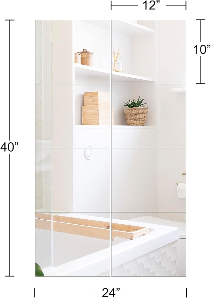 Ruomeng Full Length Wall Mirror Tiles - Image 3