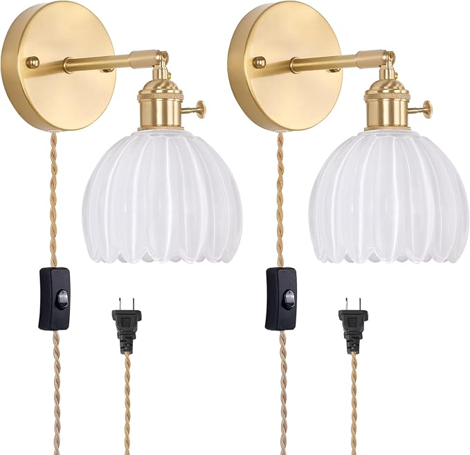 Shenmoyl Plug in Wall Sconce, 2 Pack by Shenmoyl
