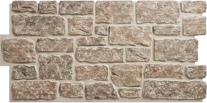 EverStone Cobblestone Faux Stone Panel, Flintstone Color by EkenaMillwork
