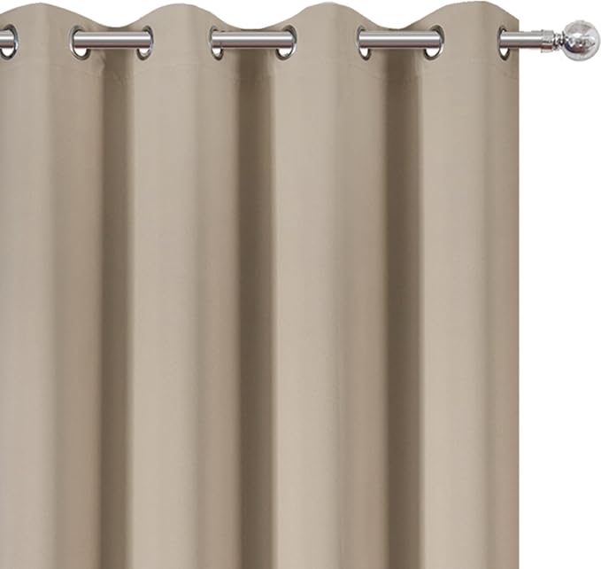 LEMOMO Khaki Thermal Blackout Curtains/52 x 95 Inch/Set of 2 Panels Room - Image 6