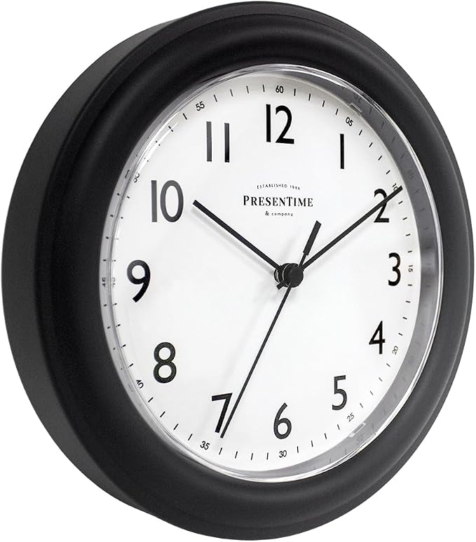 PresenTime & Co. 8.5" Modern Farmhouse Essential Wall Clock, Silent non Ticking - Image 4