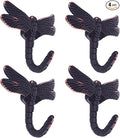Dragonfly Hooks Wall Hooks for Hanging, Oil Rubbed Bronze Coat Hooks Wall by Lcyolada