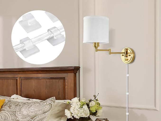 Plug in Wall Sconces with Remote Control, Dimming 10%-100% & Adjustable Colors - Image 9