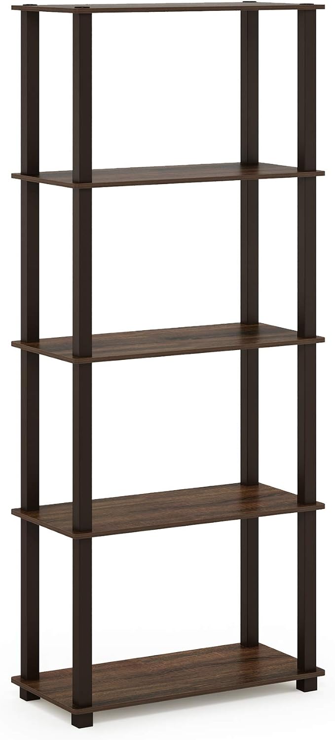 Furinno TURN-S-TUBE Book Shelf, 5-Tier Toolless Storage Shelves - Image 5