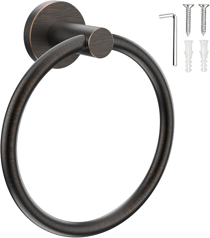 SetSail Towel Holder for Bathroom Wall Screw-in Towel Ring Stainless Steel Hand by SetSail