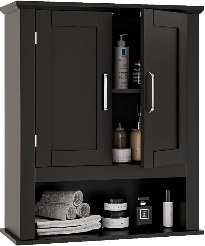 VINGLI Bathroom Wall Cabinet, Adjustable Hanging Storage Organizer Over Toilet by VINGLI