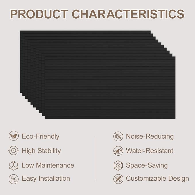 10Pack Large Acoustic Panels, Self-Adhesive Sound Dampening Wall Panels - Image 6