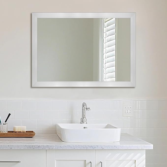 Ruomeng Bathroom Mirror 20" x 28" Rectangular Wall Mirror - Image 4