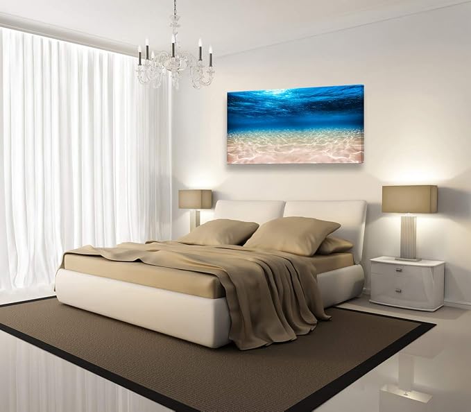 Cao Gen Decor Art-S00762 Print Artwork Blue Ocean Sea Wall Art Canvas Prints - Image 2