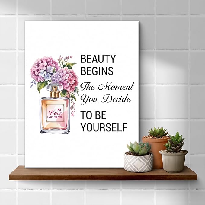 Inspirational Pink Flower Wall Art Decor - Image 4