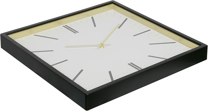 Forma Square Modern Wall Clock, Quartz Movement, Glass Face, Contemporary - Image 4