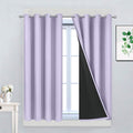 Yakamok Full Blackout Curtains 45 Inches Long, 2 Thick Layers Grommet Top by Yakamok