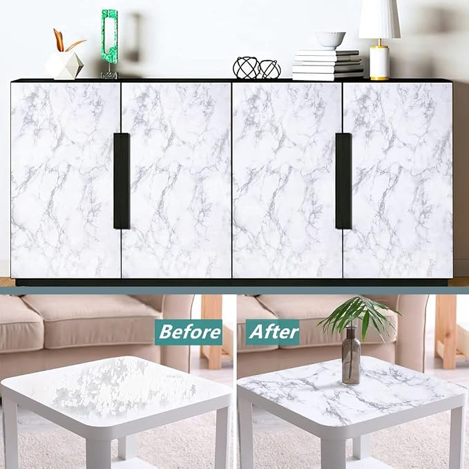 Arthome White Marble Contact Paper - Image 5