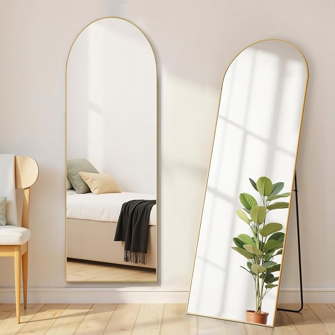 Arched Mirror Full Length, Upgraded 16"x59" Body Wall Mirrors by Aidoly
