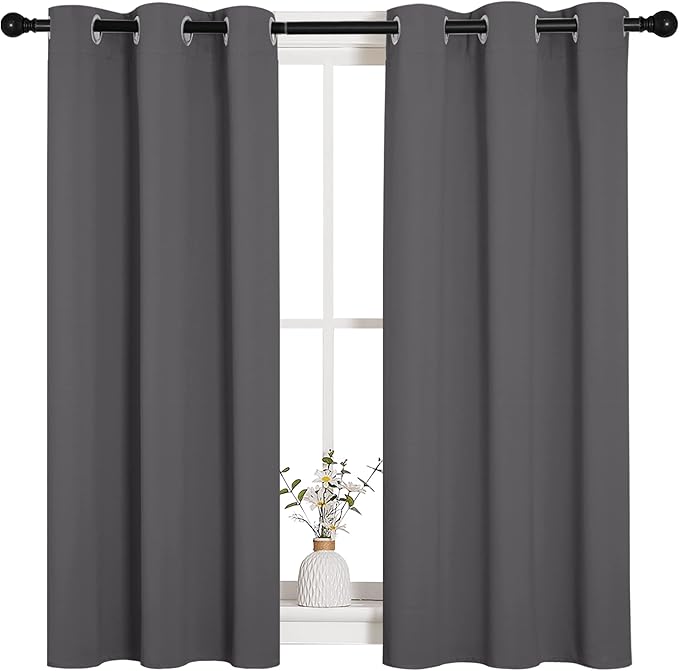 NICETOWN Grey Blackout Curtain Panels by NICETOWN