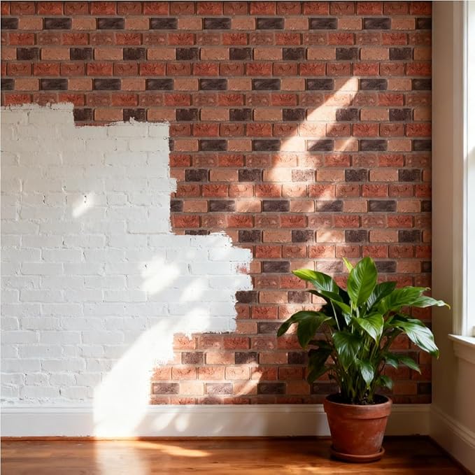 Faux Brick Wall Panels, 3D Wall Panel Peel and Stick, Brick Wallpaper, Faux - Image 4