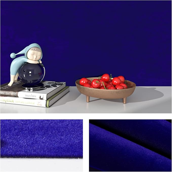 FunStick 15.8"x240" Dark Blue Self Adhesive Velvet Flock Contact Paper Liner - Image 2