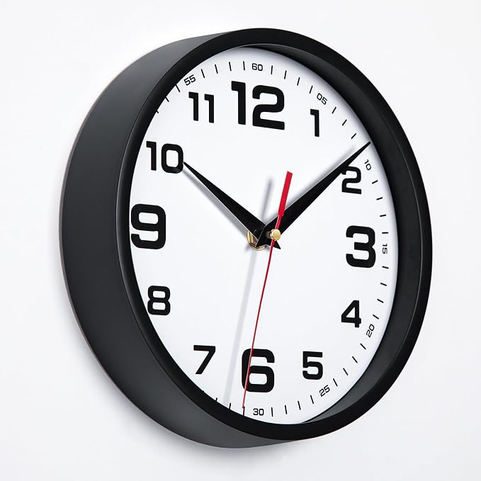 Wall Clock Silent Non-Ticking Modern Clocks Battery Operated 8 Inch Small - Image 5