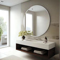USHOWER 30" Round Frameless Wall Mirror by USHOWER