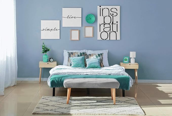 Safiyya Blue Peel and Stick Wallpaper Grey Blue Contact Paper Decorative - Image 6