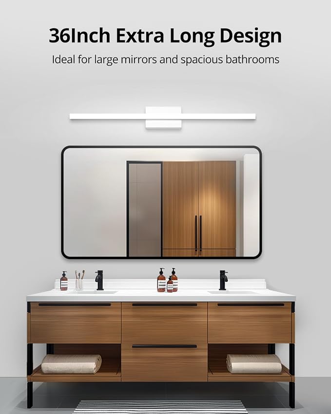 Combuh LED Vanity Lights Bar 36 Inch, 20W Bathroom Light Fixtures Over Mirror - Image 2