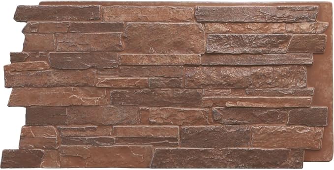 EverStone Acadia Ledge Faux Stone Panel, York Town Color by EkenaMillwork