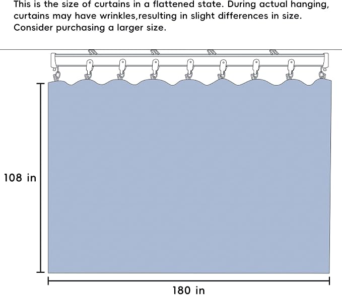 MaKefeile Room Divider Curtains Total Blackout Privacy Curtain Panel Room - Image 7