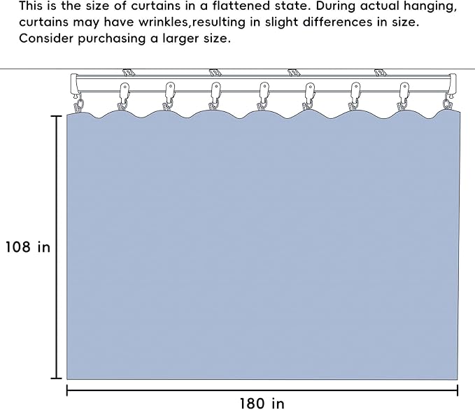 MaKefeile Room Divider Curtains Total Blackout Privacy Curtain Panel Room - Image 7