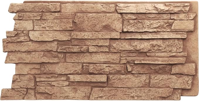 EverStone Acadia Ledge Faux Stone Panel, Wheat Field Color by EkenaMillwork