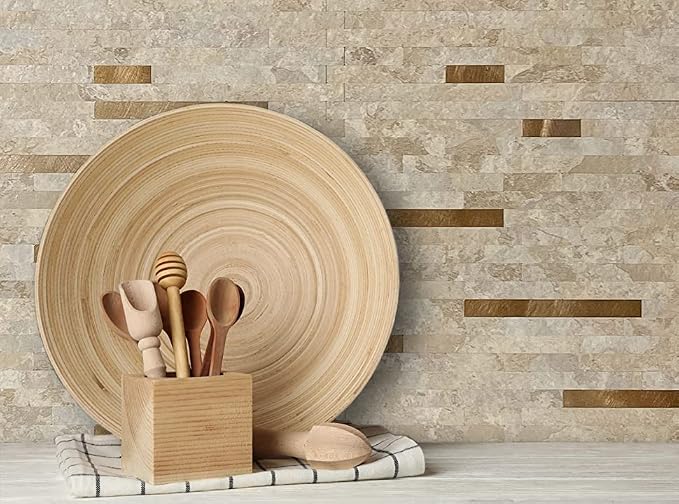 AULIGET 20 Sheets Faux Stone Peel and Stick Backsplash - Image 7