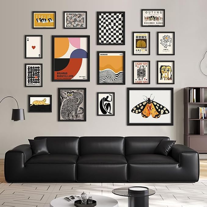 ANERZA 16 PCS Eclectic Wall Art Decor, Modern Maximalist Wall Prints - Image 6