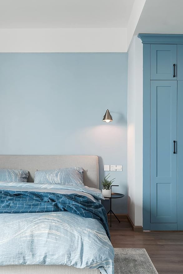 Dimoon 236''x17.7'' Blue Peel and Stick Wallpaper Contact Paper Modern Self - Image 5