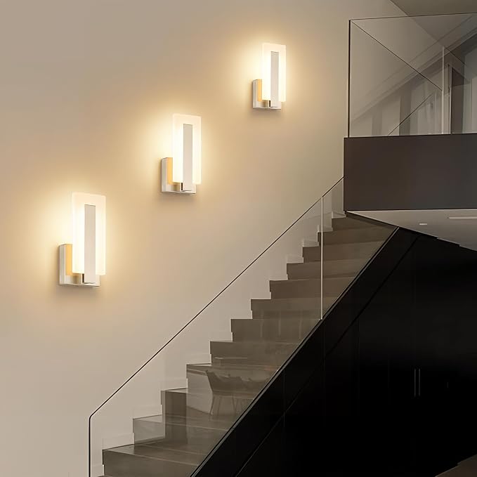 Joosenhouse Modern LED Wall Sconce Set of 2, Hardwired 3000K Warm White Light - Image 5