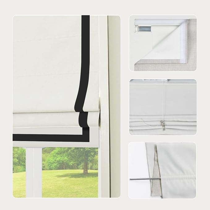 DEJAVU Roman Shades With Ribbon Border - Image 5