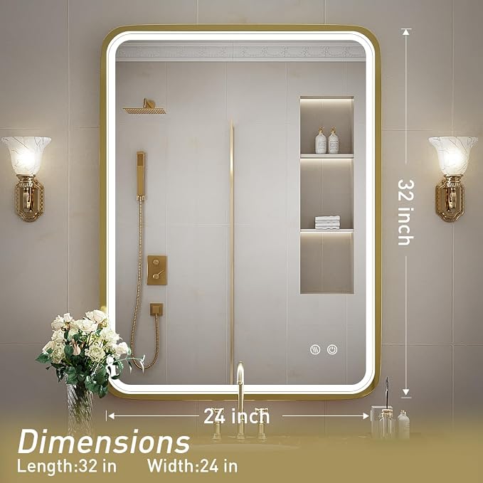 24x32 Inch LED Bathroom Mirror - Image 7