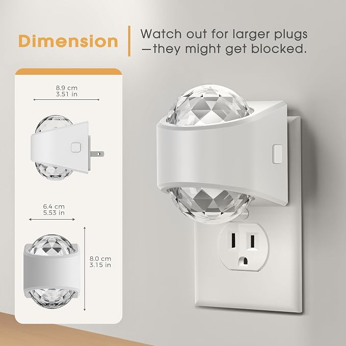 Briignite Night Light, Night Lights Plug into Wall, LED Projector Night Light - Image 6