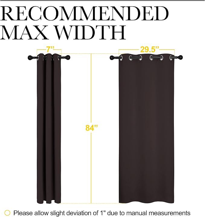 NICETOWN Thermal Curtains 84" Long, Energy Smart Thermal Insulated Solid - Image 7