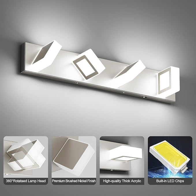 Ralbay 5 Color Temperature Brushed Nickel Vanity Lights - Image 9